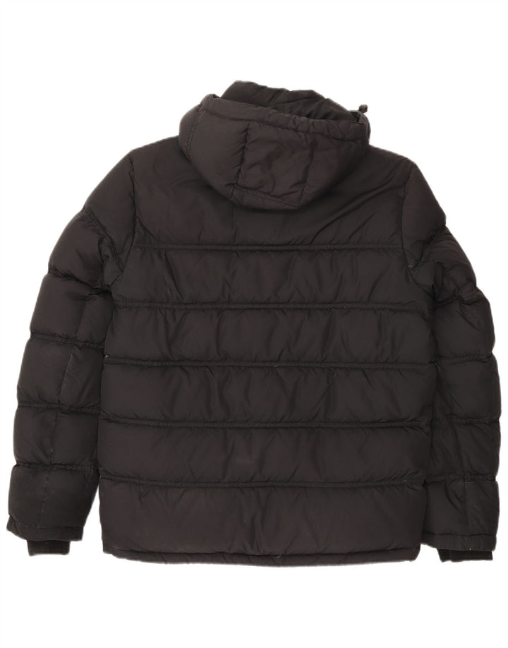 Jachetă căptușită cu glugă Tommy Hilfiger pentru bărbați UK 38, bumbac gri mediu