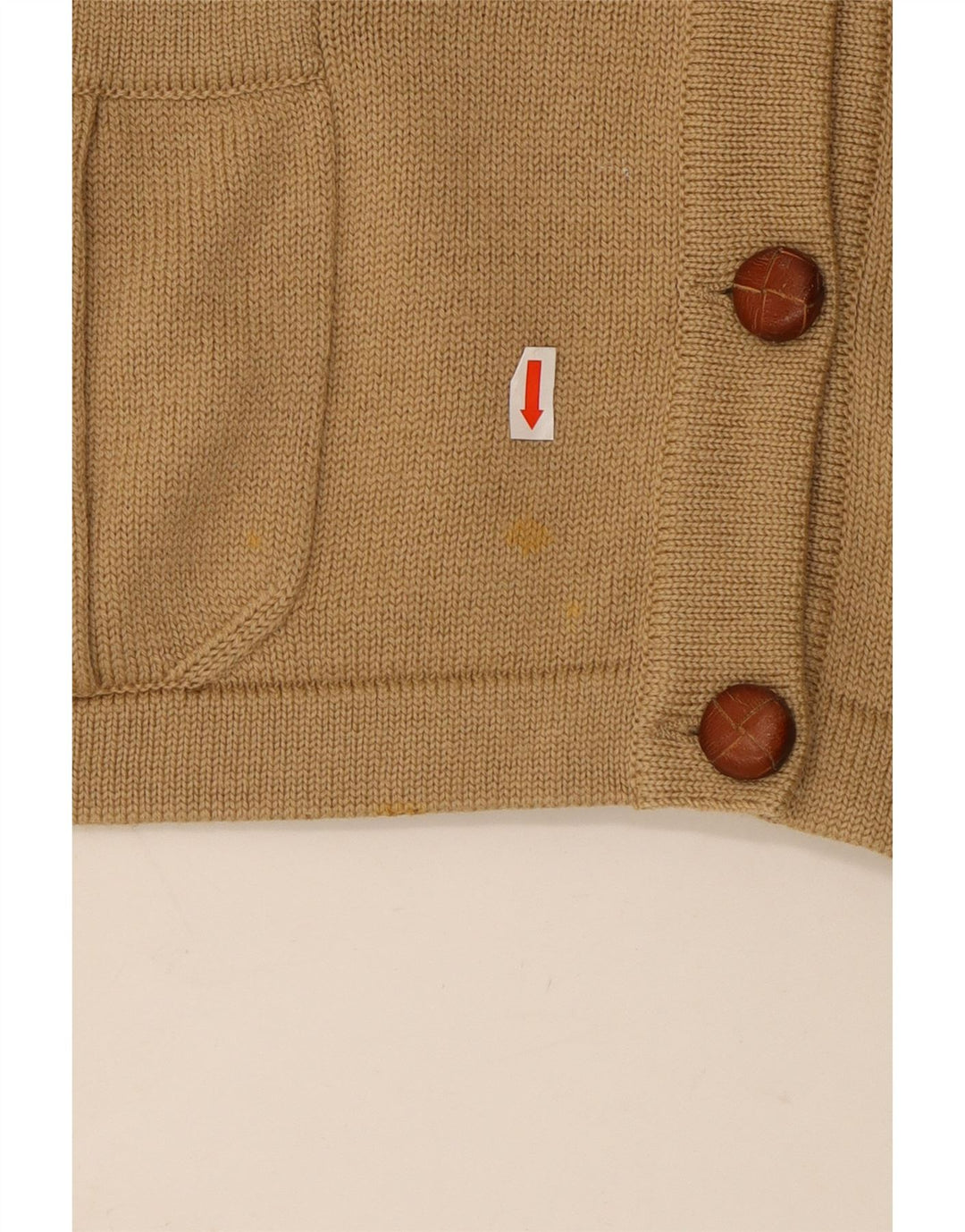 LUISA SPAGNOLI Pulover cardigan pentru femei UK 14 Lână mare bej