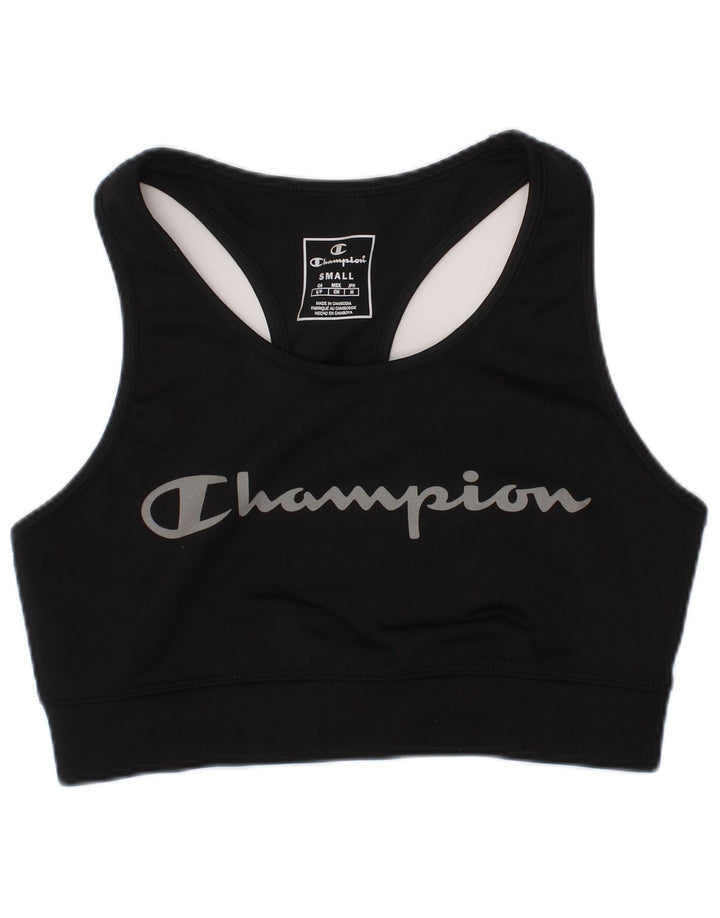 Sutien sport grafic Champion pentru femei, mic, negru, sport