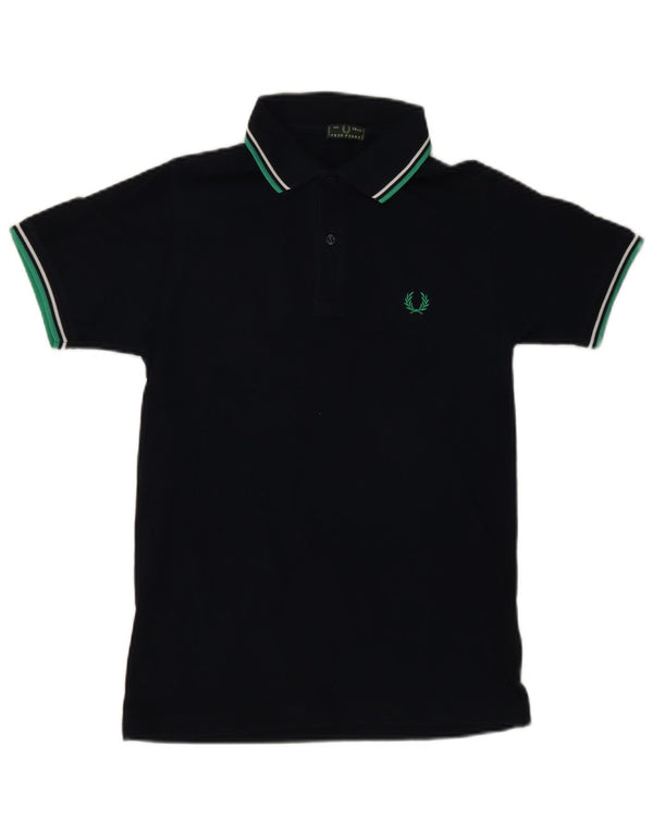 Cămașă polo Fred Perry pentru băieți 13-14 ani bumbac bleumarin