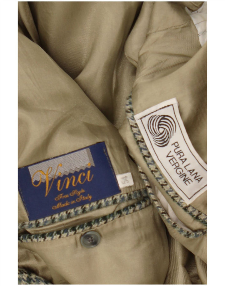 Jachetă Vinci pentru bărbați cu 2 nasturi IT 54 2XL Lână cu carouri gri