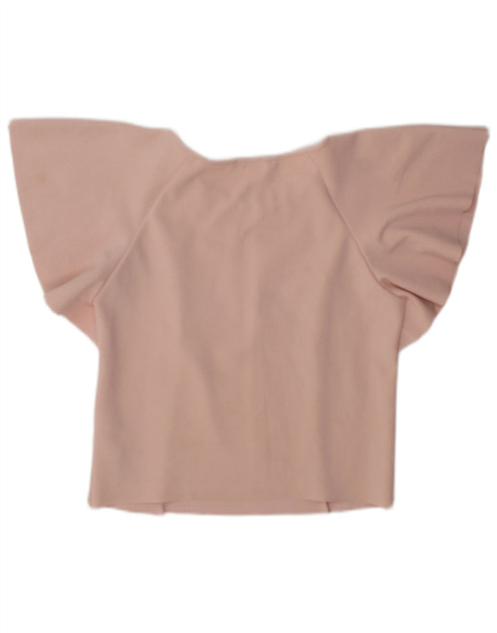Bluză Zara pentru femei Crop Batwing Top UK 10 Small Pink Poliester