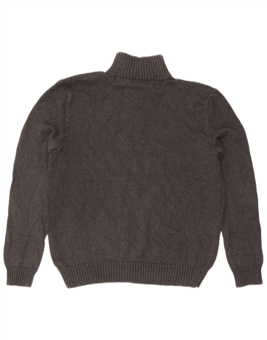 Pulover Polo Ralph Lauren pentru bărbați, cu fermoar și gât, bumbac, gri mediu