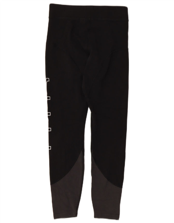 Leggings grafic Nike pentru femei UK 12, mediu negru, bumbac color bloc