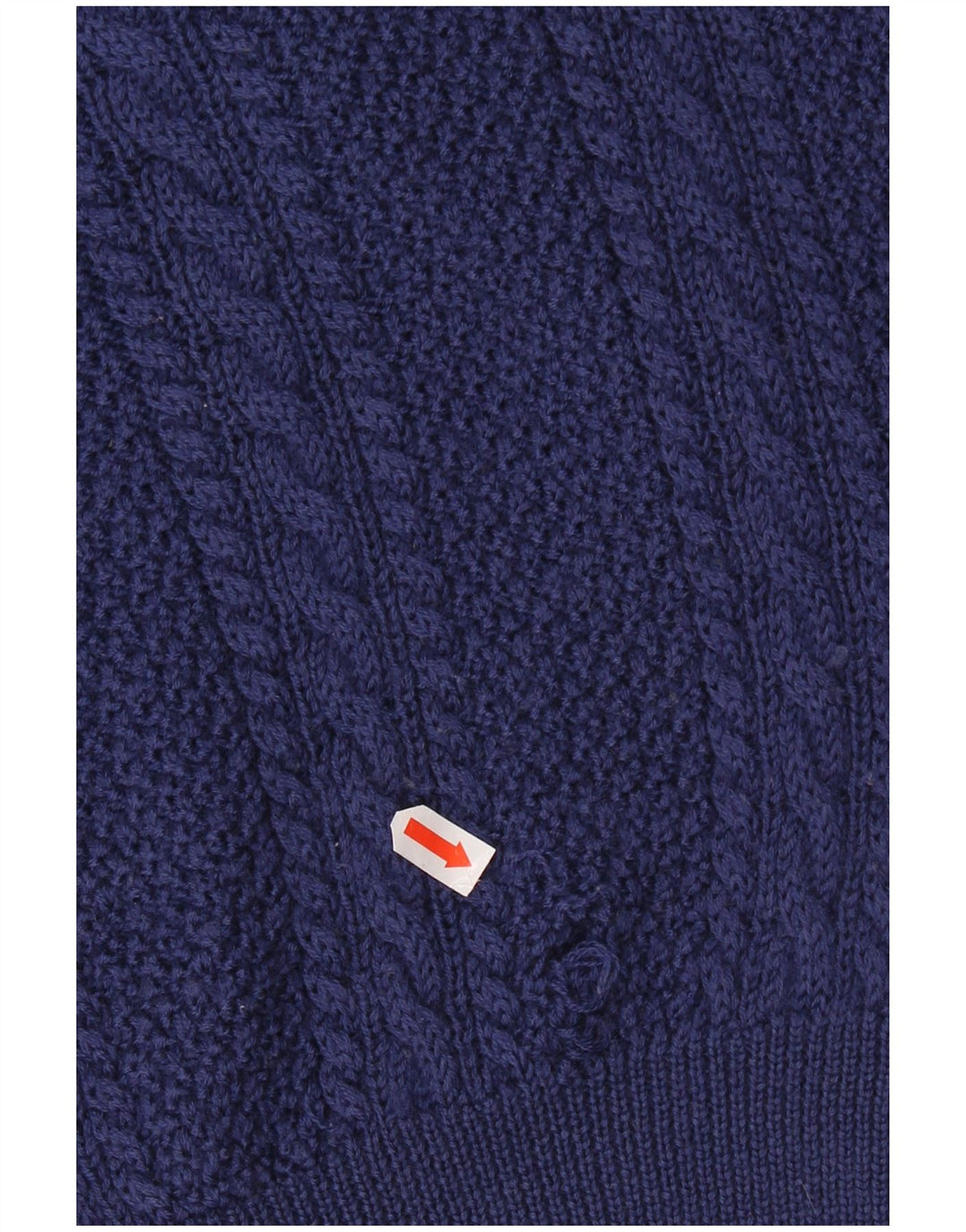 Pulover VINTAGE pentru bărbați, cu gât crew, XL, lână virgină bleumarin