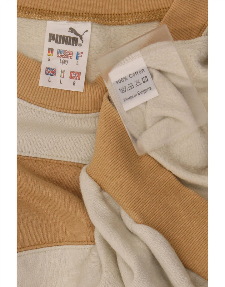Pulover pentru bărbați PUMA Pulover mare, alb, bloc de culoare, bumbac