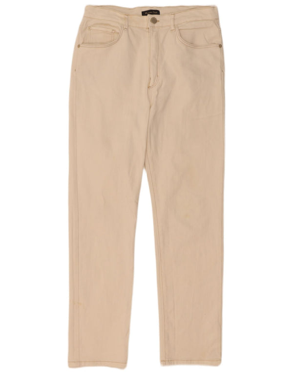 Blugi drepti Massimo Dutti pentru femei EU 40 Medium W30 L29 Bumbac alb