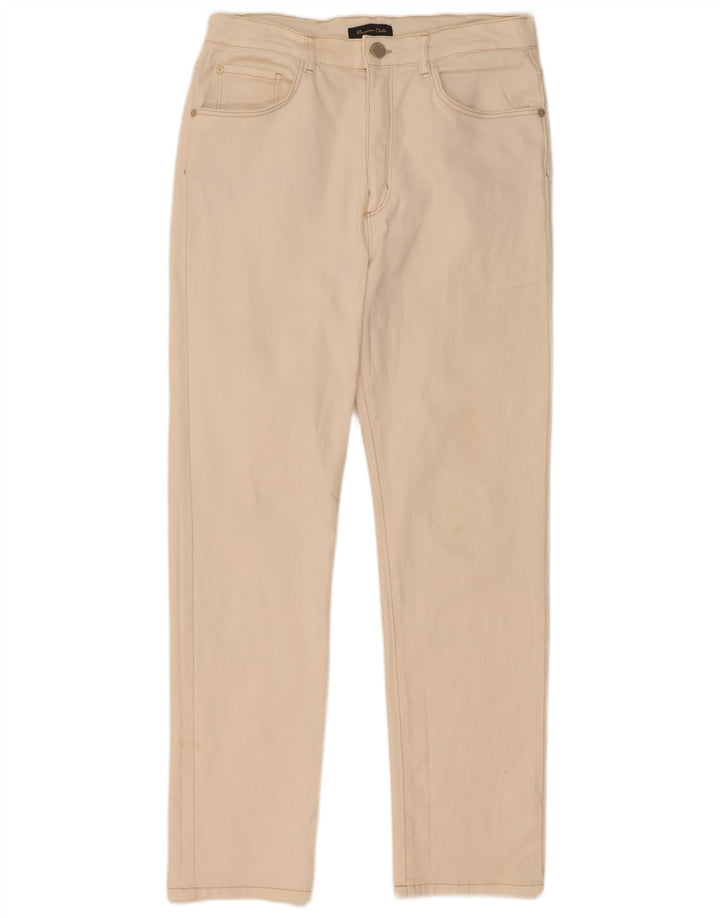 Blugi drepti Massimo Dutti pentru femei EU 40 Medium W30 L29 Bumbac alb