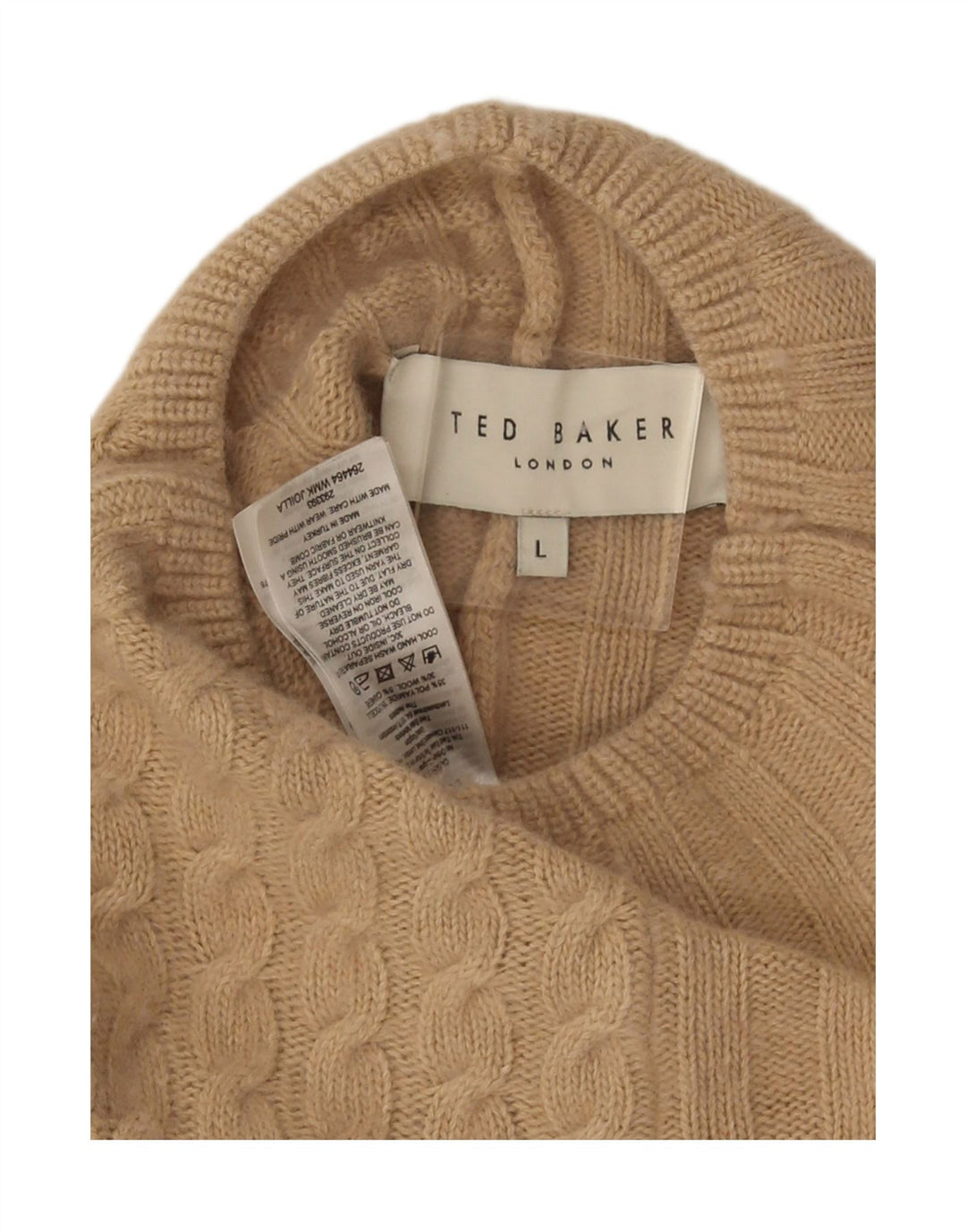 Pulover poncho pentru femei Ted Baker UK 16 mare, bej, poliamidă