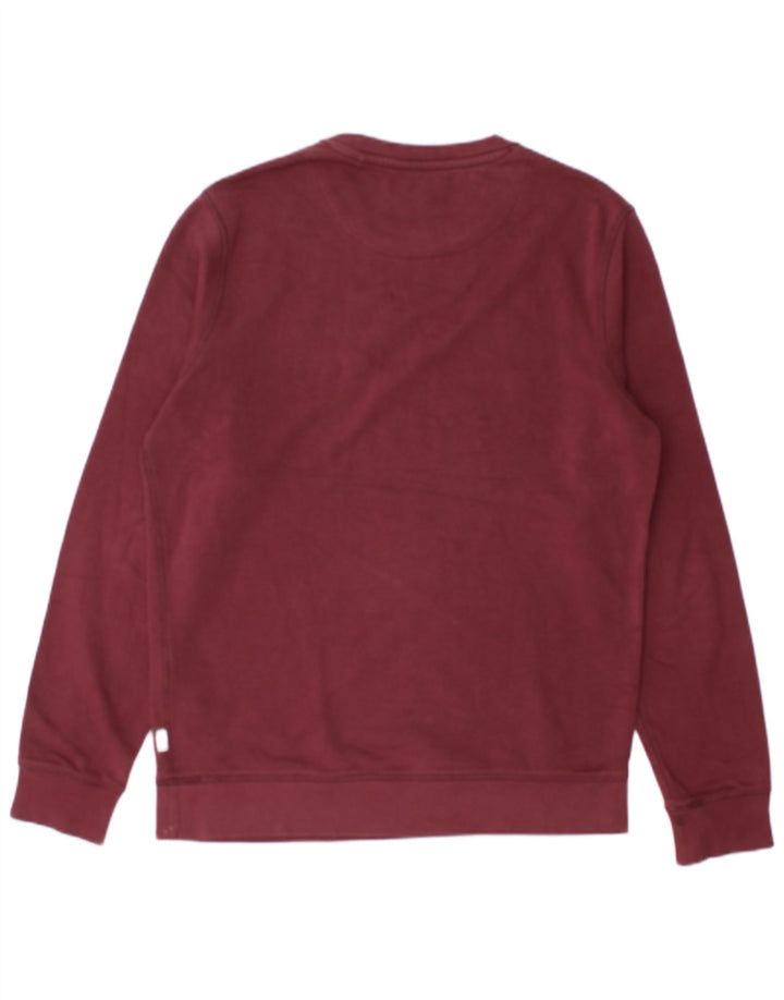 JACK & JONES Hanorac grafic pentru bărbați Pulover mediu din bumbac burgundă
