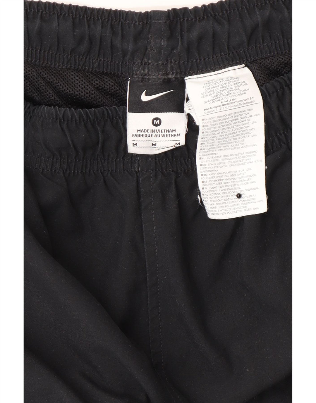 Pantaloni de trening Nike pentru bărbați, negru mediu, poliester bloc de culoare