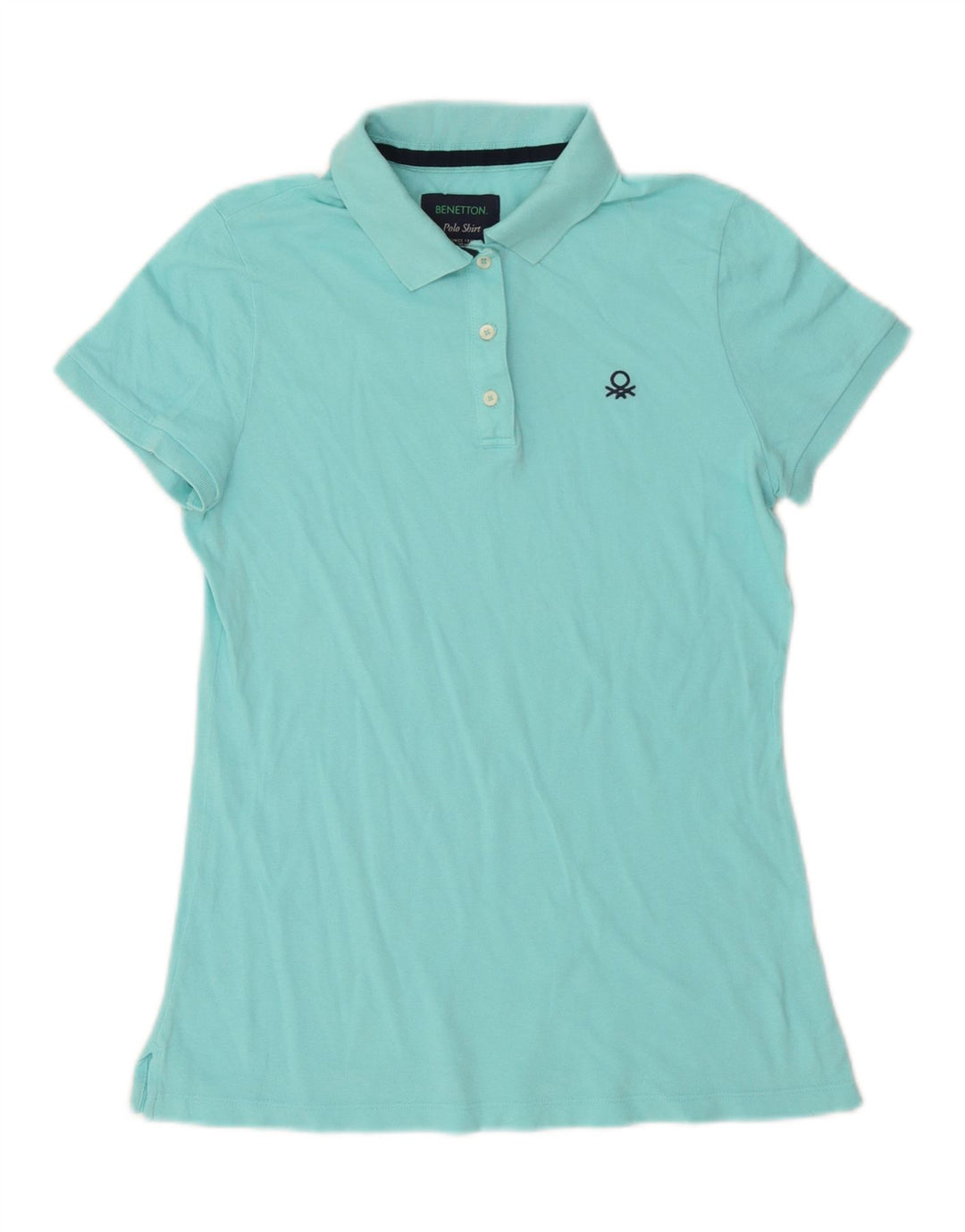 Tricou polo Benetton pentru femei UK 16 mare turcoaz