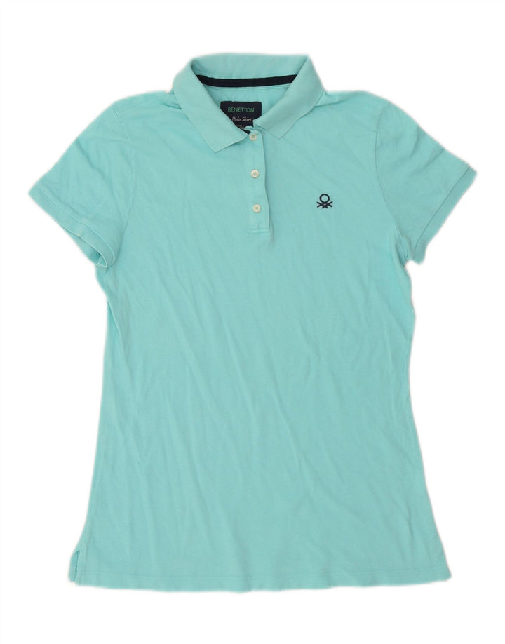 Tricou polo Benetton pentru femei UK 16 mare turcoaz