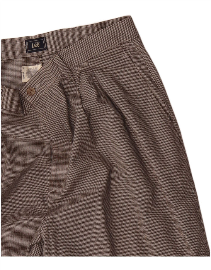 Pantaloni chino pentru femei LEE US 18 2XL W36 L28 maro Houndstooth