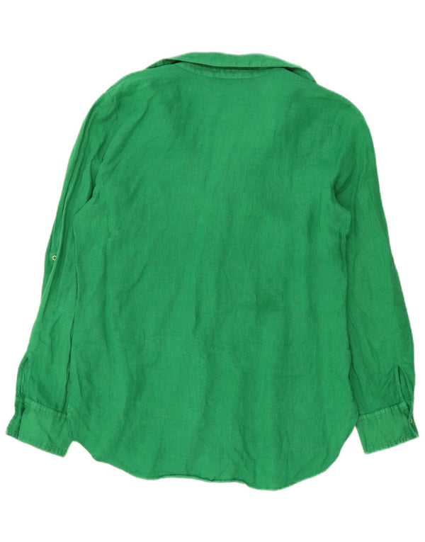 Cămașă Zara Femei UK 14 Verde Mediu In