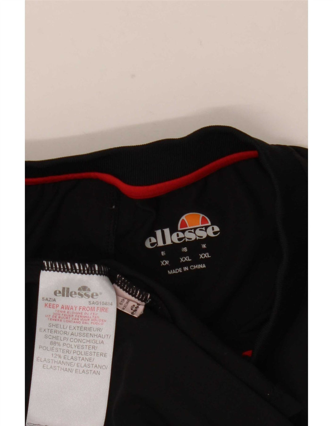 Cămașă polo pentru bărbați Ellesse 2XL, poliester color bloc negru