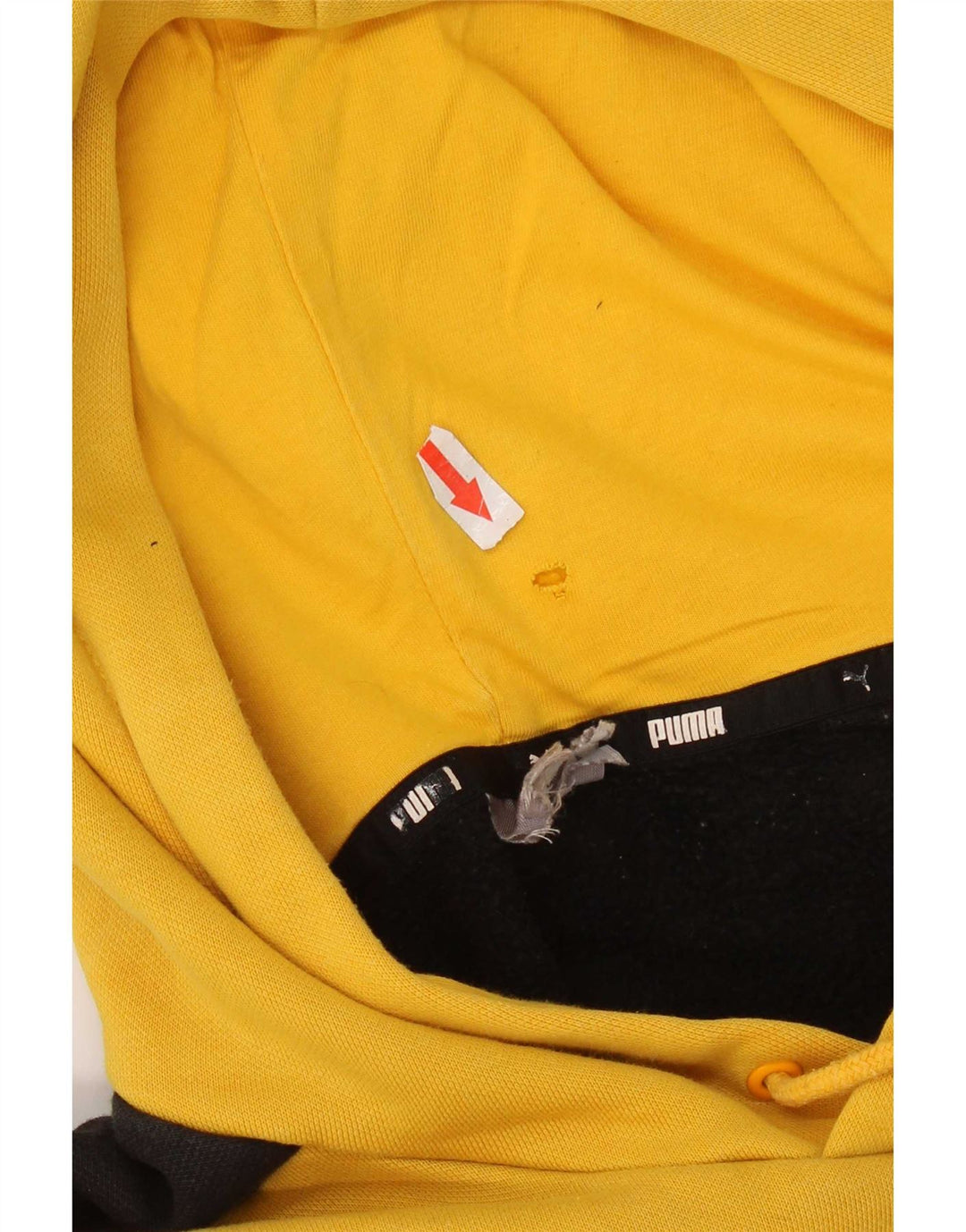 Pulover Puma pentru bărbați, bumbac color bloc, galben mediu