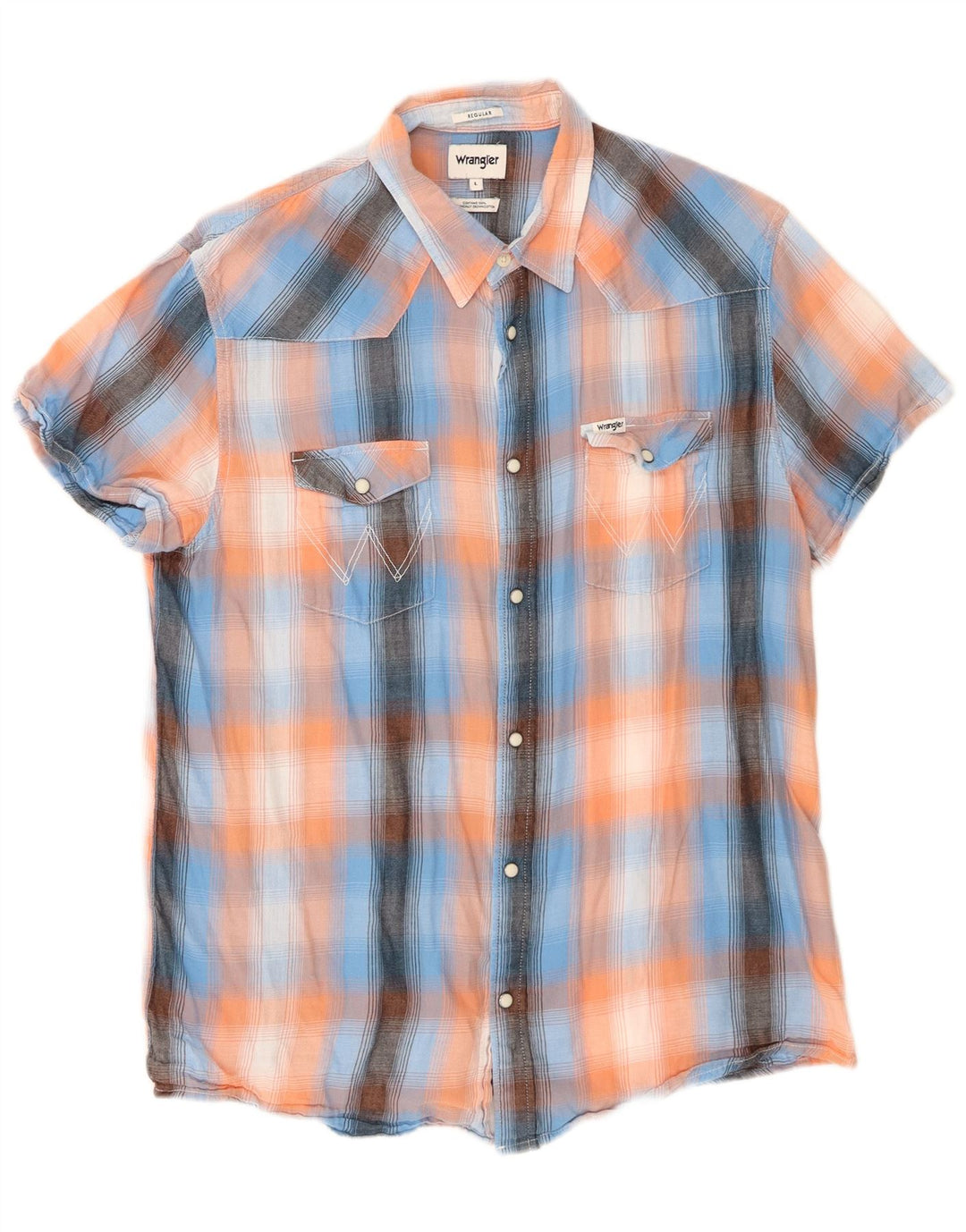 Cămașă Wrangler pentru bărbați, cu tăiere obișnuită, mare, multicoloră, din bumbac