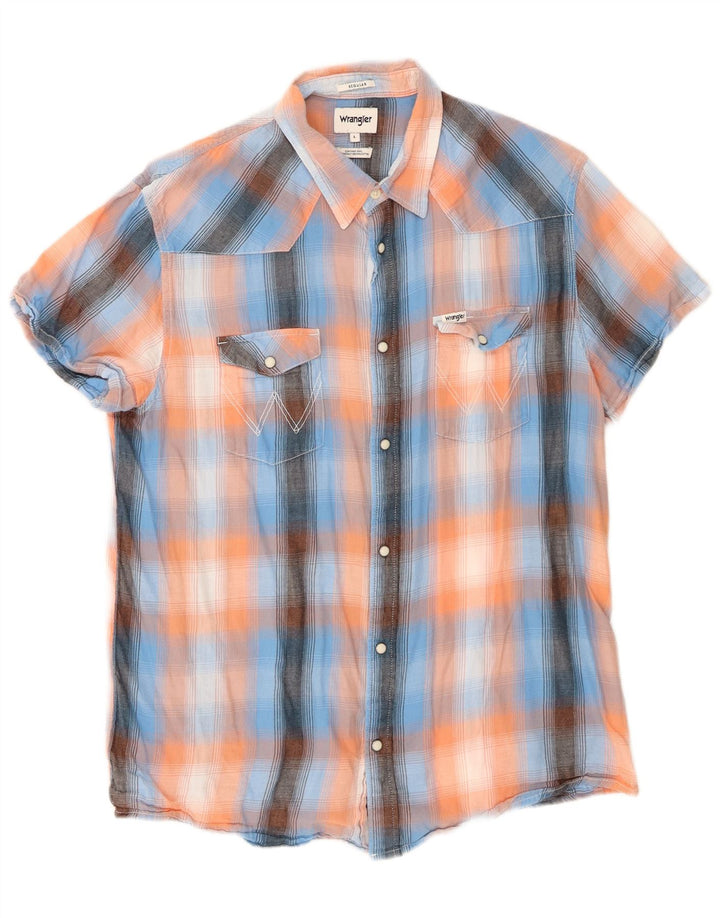 Cămașă Wrangler pentru bărbați, cu tăiere obișnuită, mare, multicoloră, din bumbac