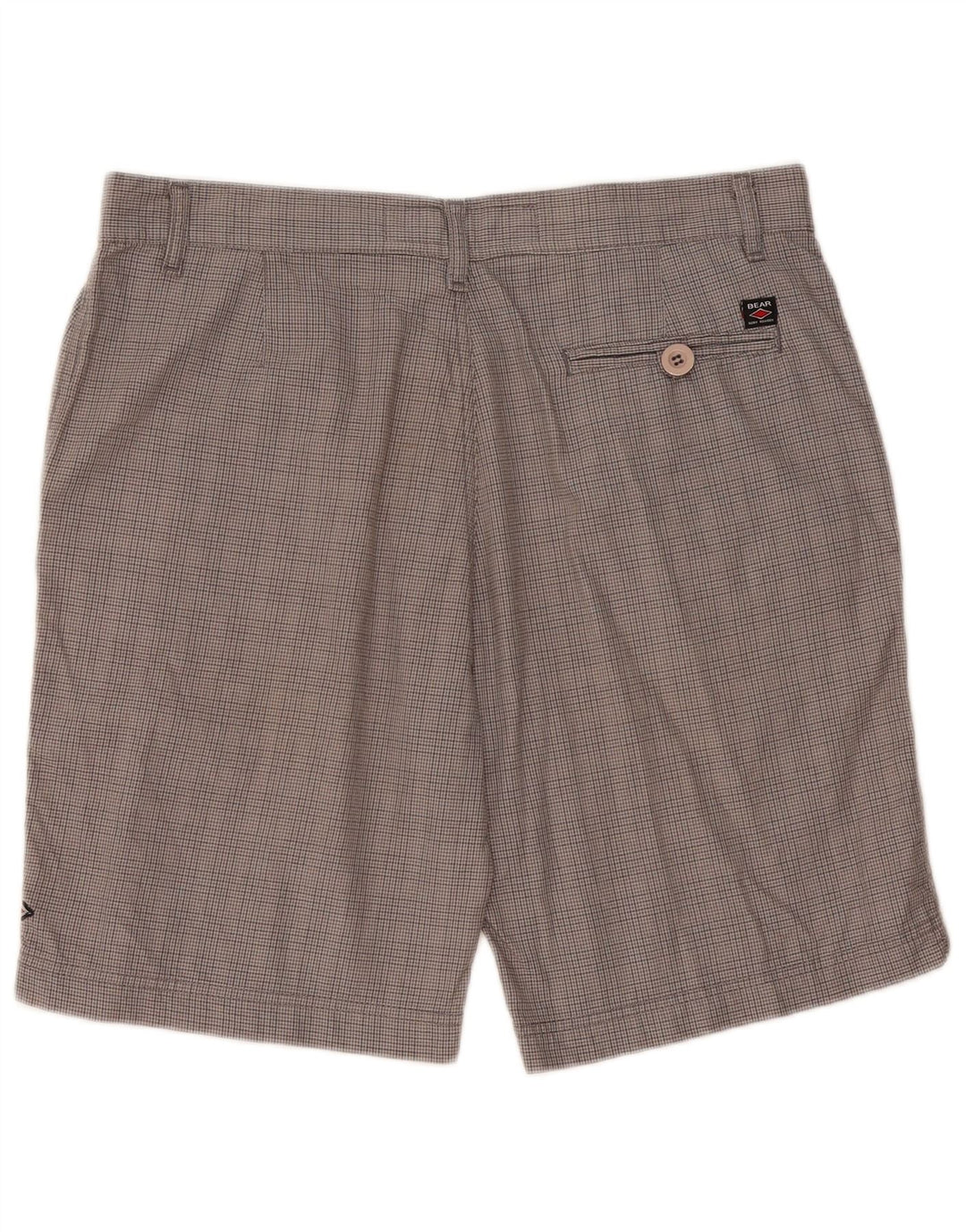 Pantaloni scurți chino pentru bărbați Bear W34, bumbac mare gri Houndstooth