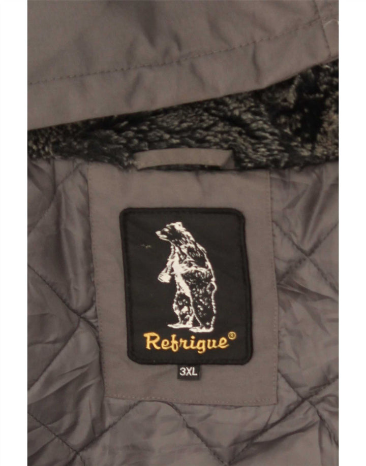 Jachetă parka cu glugă pentru bărbați, UK 46 3XL, gri