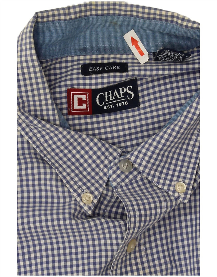 Cămașă pentru bărbați Chaps 2XL, bumbac cu check albastru