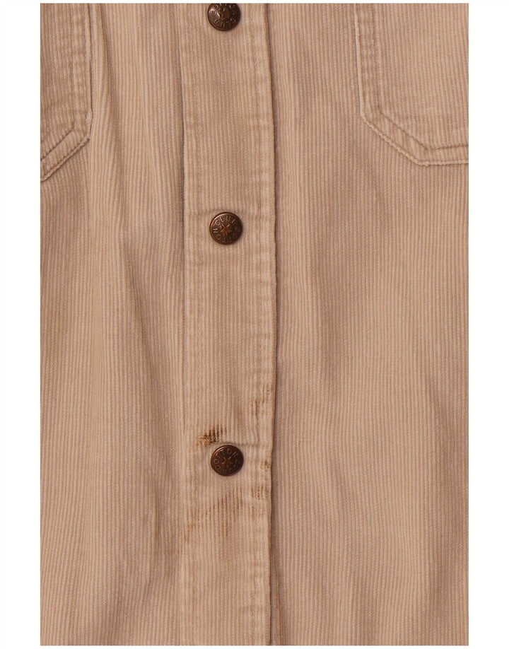 COTTON CLUB Cămașă pentru bărbați din velur din bumbac mare, bej