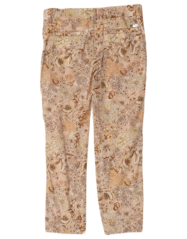 Pantaloni tăiați pentru femei Conte of Florence IT 42 Medium L30 L25 Roz Floral