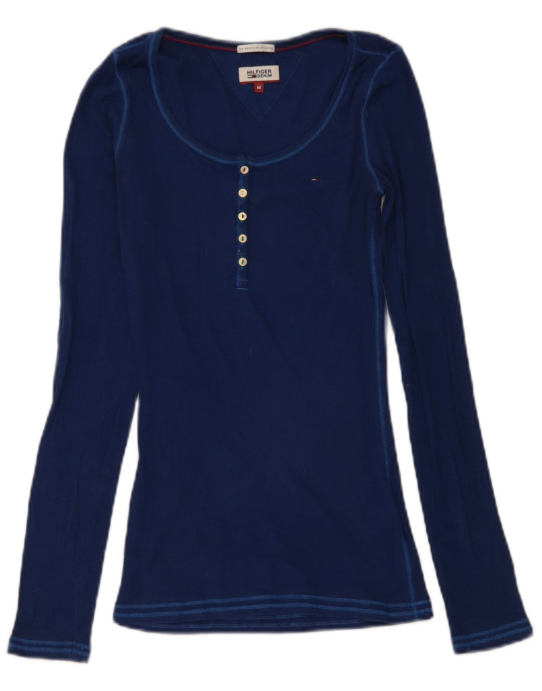 Top pentru femei Tommy Hilfiger cu mânecă lungă UK 12 Medium Bleumarin
