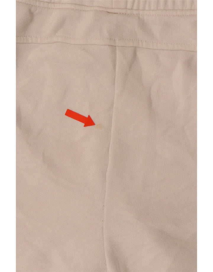 Pantaloni scurti sport grafic PUMA pentru femei UK 8 mici, bumbac color bloc alb