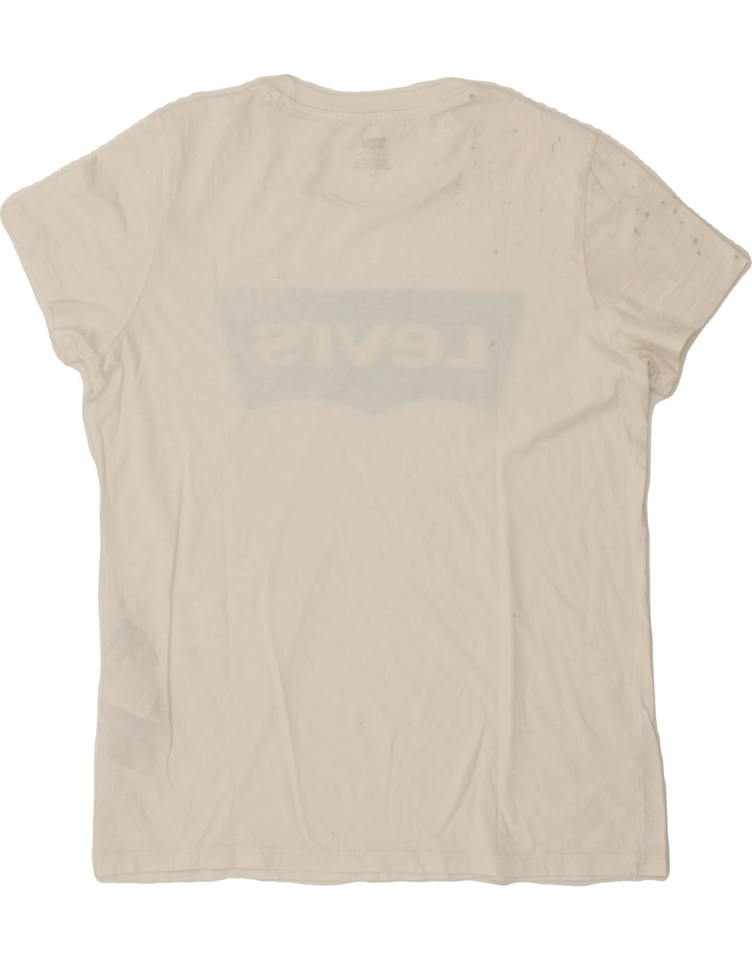 LEVI'S Womens Graphic T-Shirt Top UK 14 Medium White Cotton Vintage Levi's and Second-Hand Levi's from Messina Hembry 