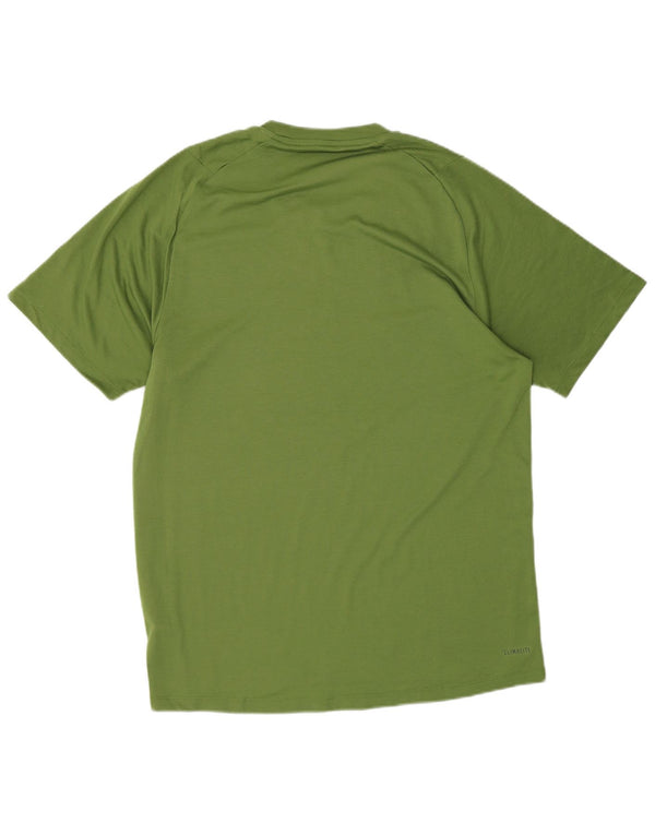 Tricou Adidas Climalite pentru bărbați Top Medium Verde Poliester
