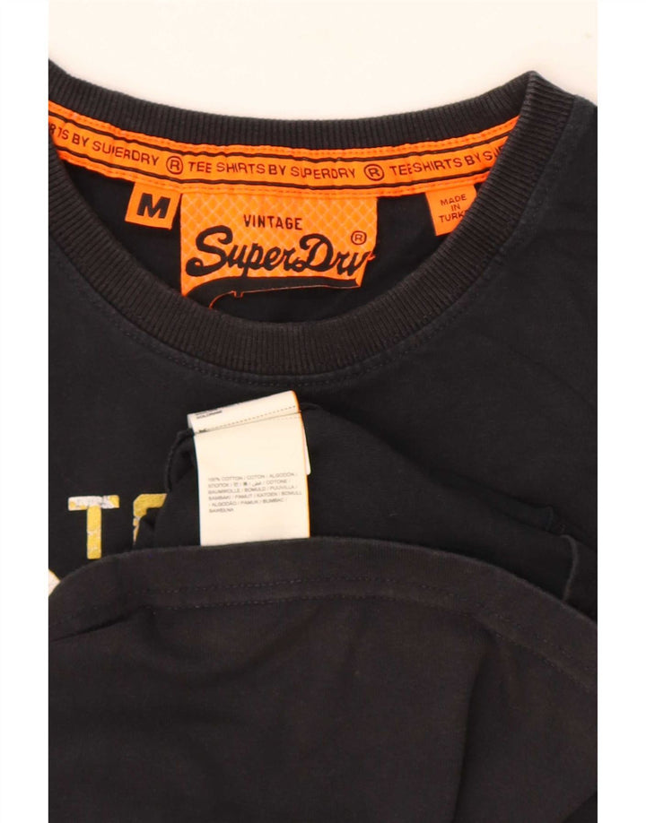 Tricou grafic pentru bărbați Superdry Top Medium Black Bumbac