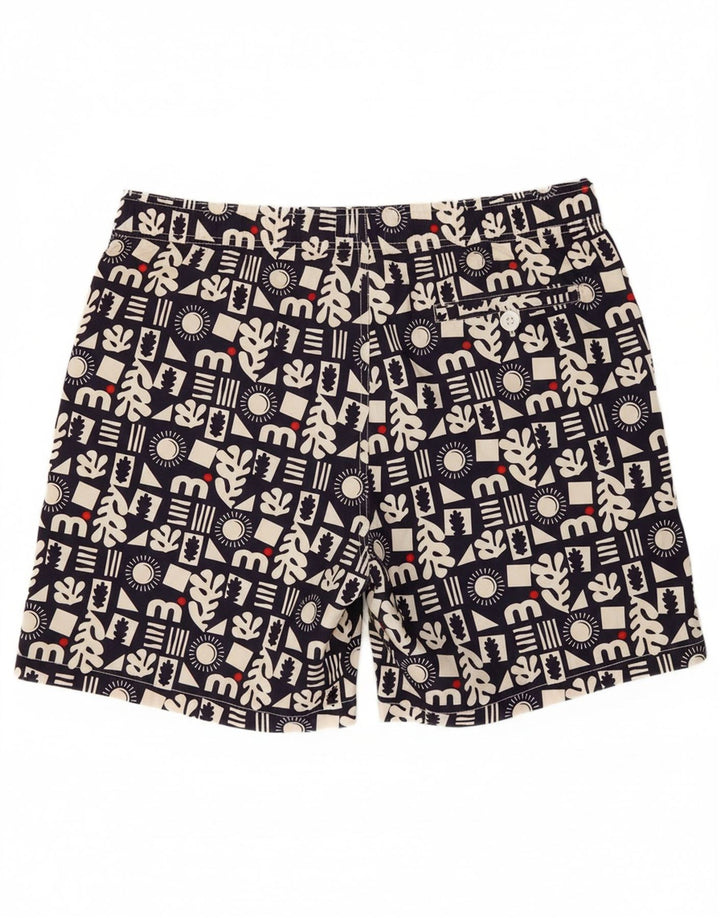 MISTRAL Mens Swimming Shorts XL  Navy Blue Geometric Polyester