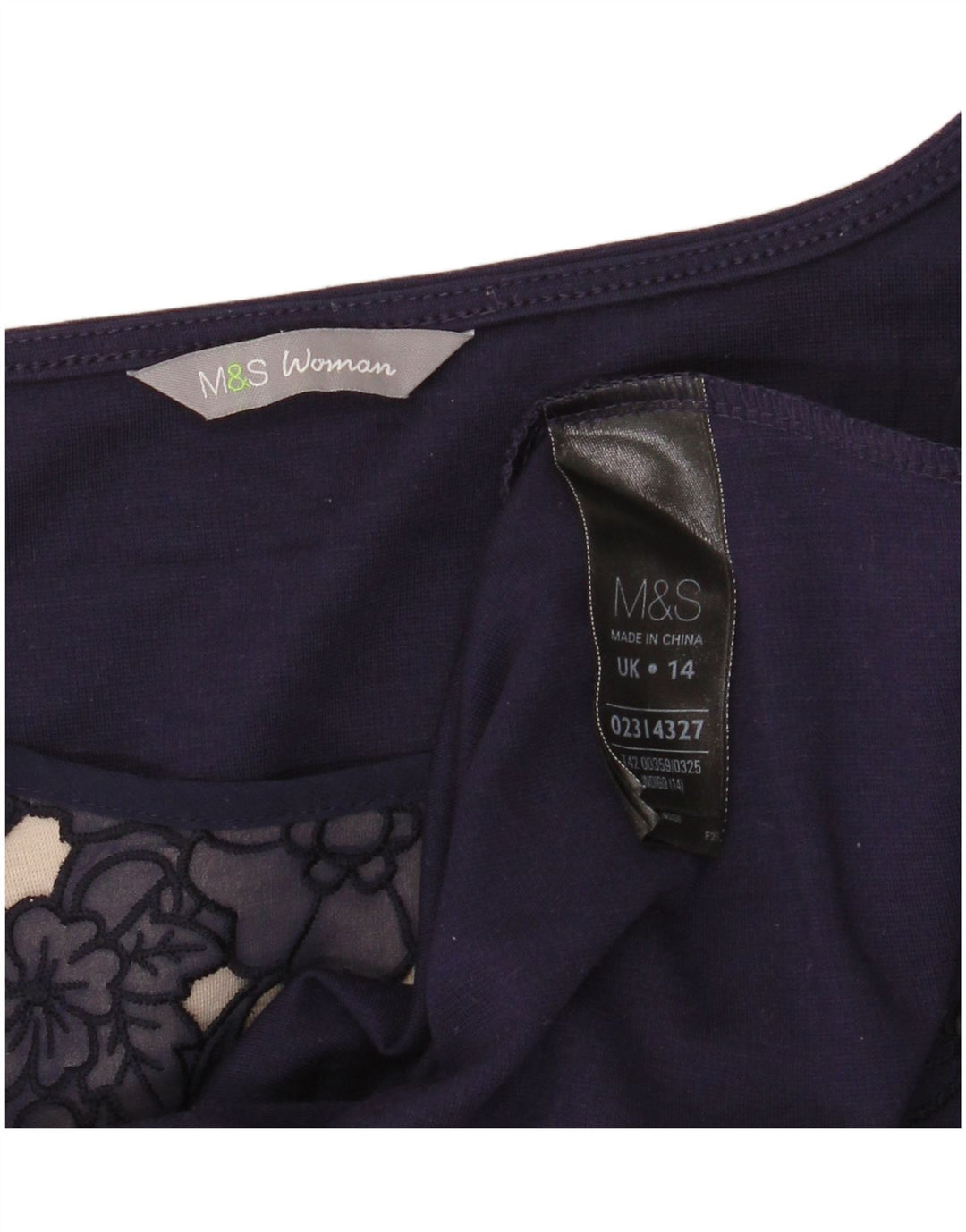 MARKS & SPENCER Rochie A-Line pentru femei UK 14 Medium Bleumarin Floral