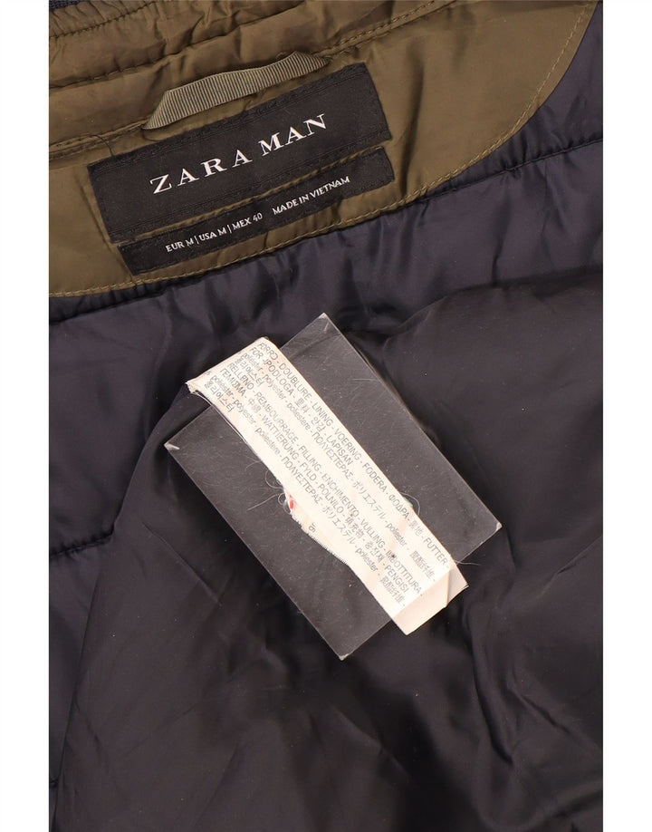 Jachetă căptușită pentru bărbați Zara UK 38 Poliester maro mediu
