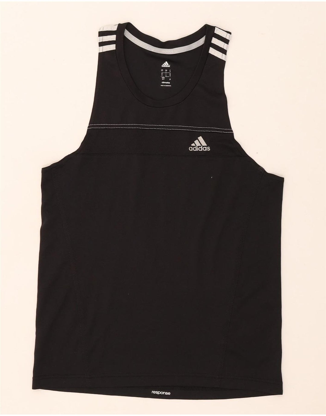 Top cu vestă grafică ADIDAS pentru bărbați, poliester negru mic