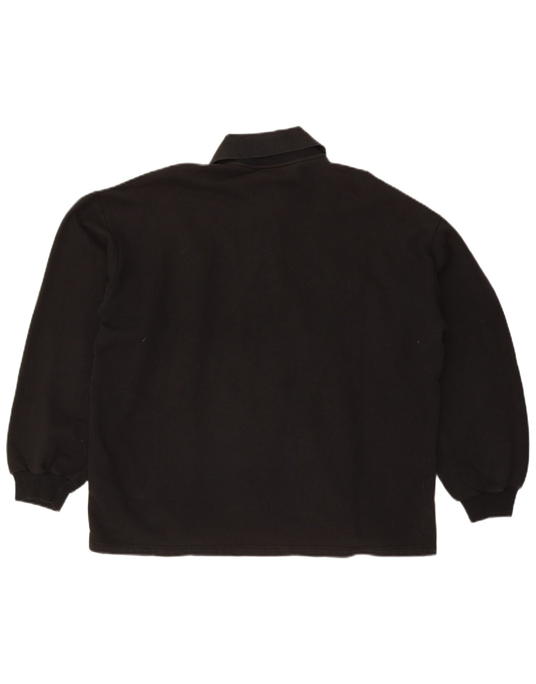 DOLCE & GABBANA Mens Long Sleeve Polo Shirt XL Black Cotton