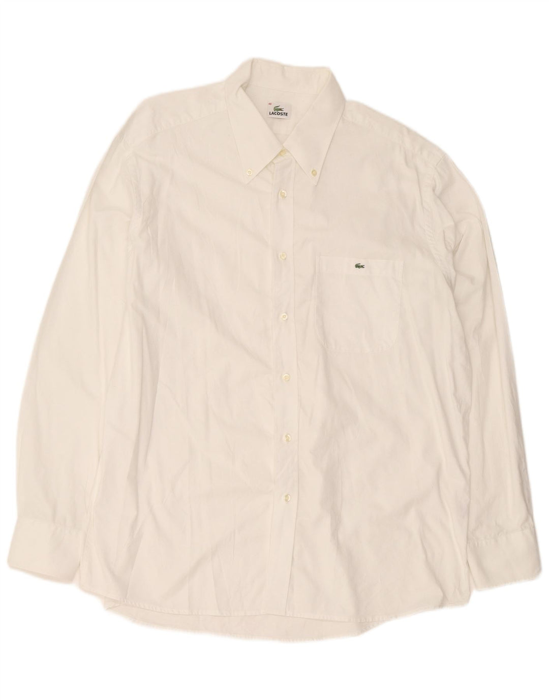 Cămașă Lacoste pentru bărbați, cu formă regulată, mărimea 46 2XL, bumbac alb