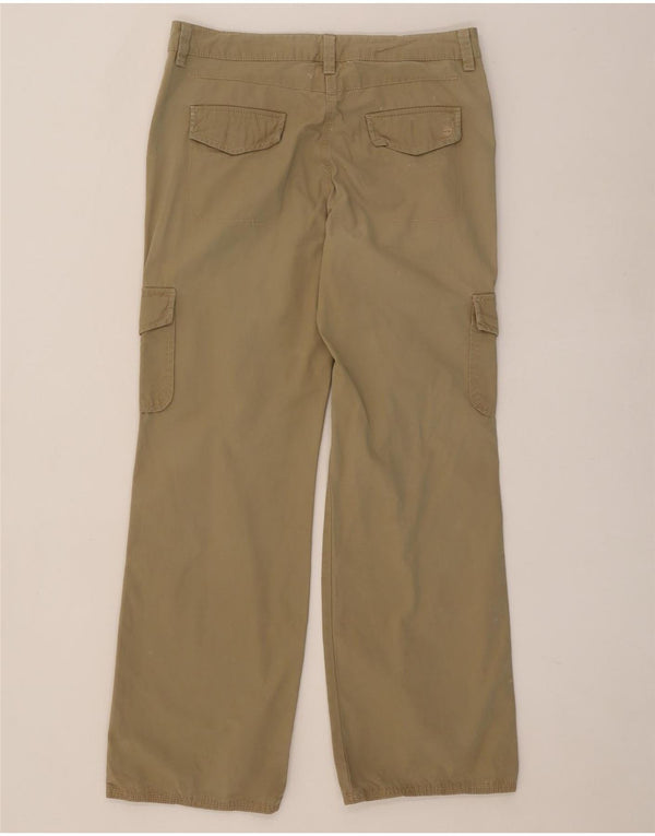 Pantaloni cargo drepti pentru femei Timberland UK 12 Medium W30 L31 Bej Bumbac