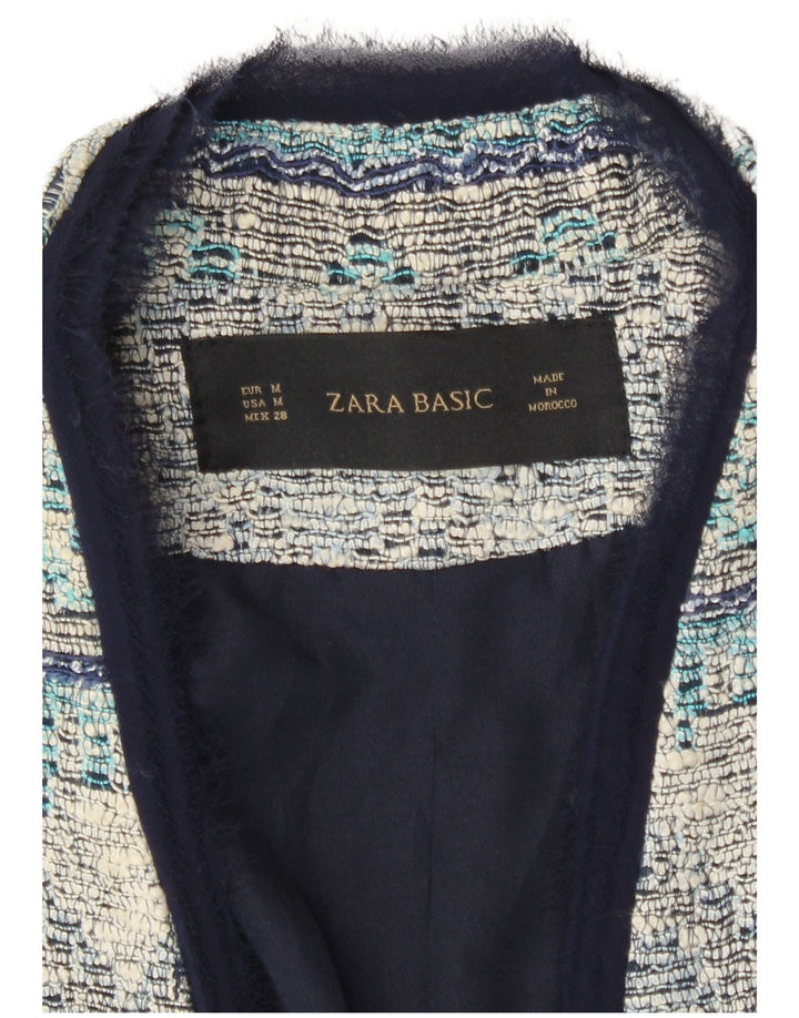 Pardesiu deschis pentru femei Zara UK 12 Medium Blue Striped