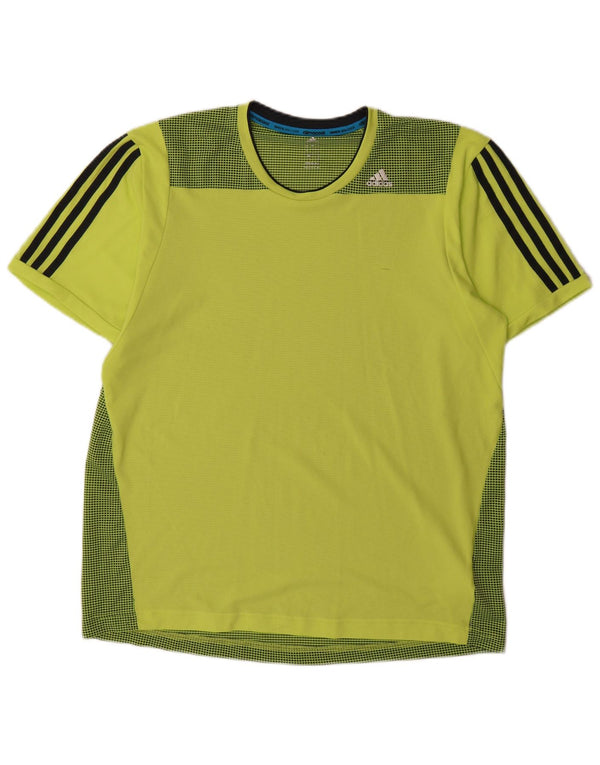 Tricou Adidas Climacool pentru bărbați Top mare poliester verde