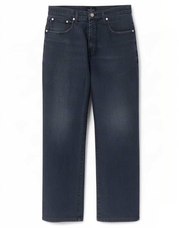 Blugi drepti pentru femei Trussardi W32 L27 bleumarin