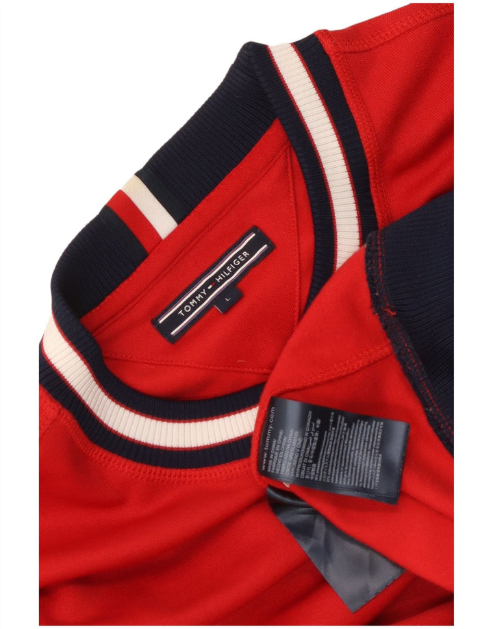 Hanorac pentru bărbați Tommy Hilfiger Pulover mare, roșu, poliester color bloc