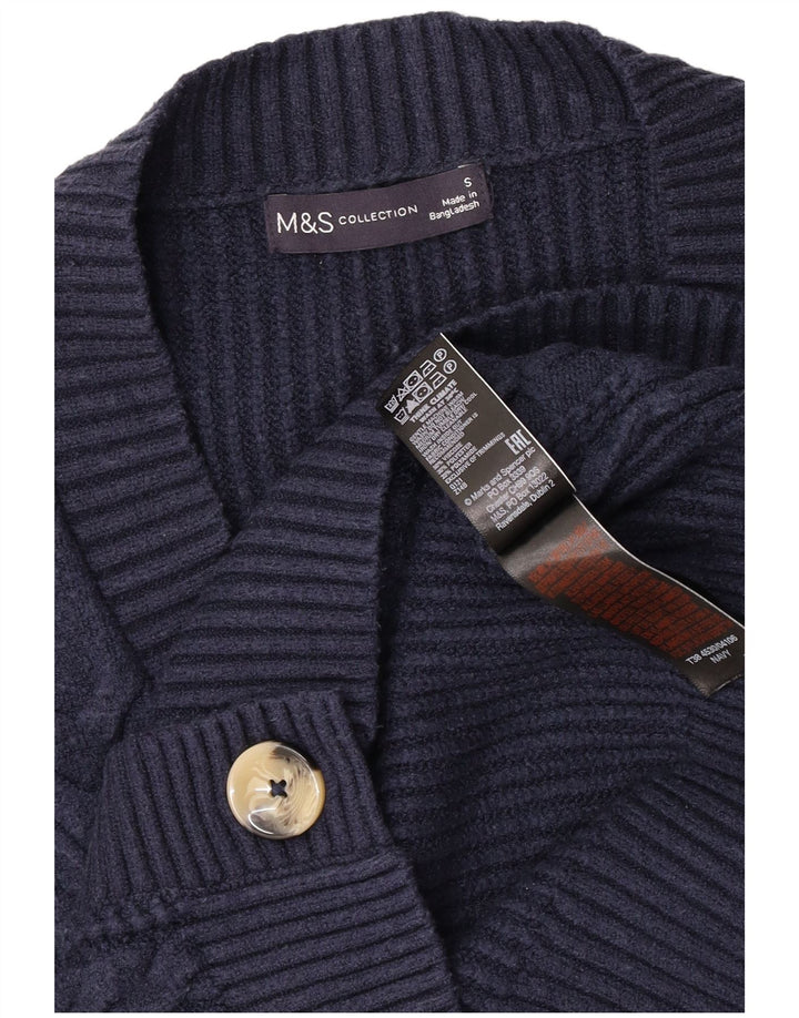 Pulover cardigan pentru femei Marks & Spencer UK 10 mic, bleumarin, viscoză