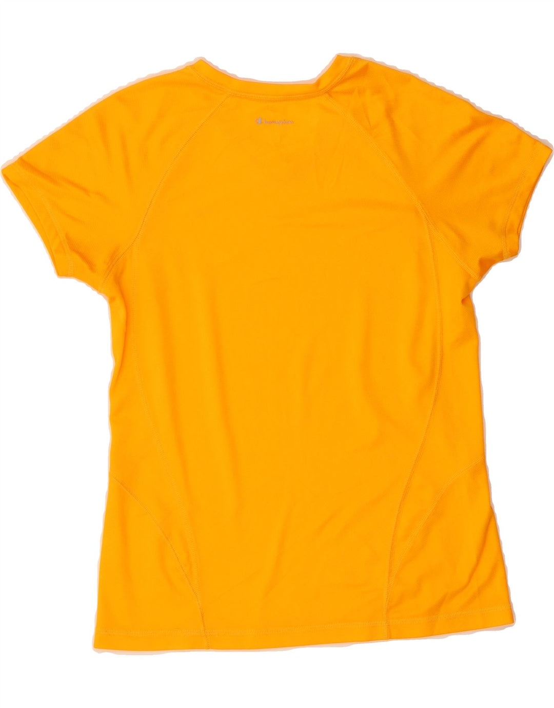 CHAMPION Womens T-Shirt Top UK 12 Medium Yellow Vintage Champion and Second-Hand Champion from Messina Hembry 