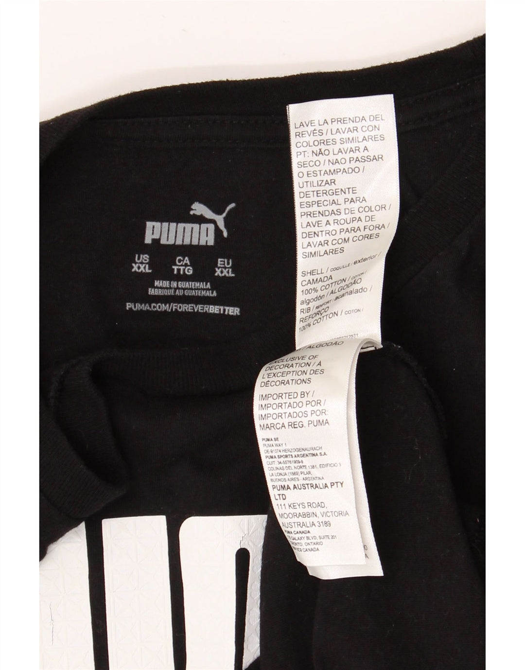 Tricou grafic PUMA pentru bărbați Top 2XL bumbac negru