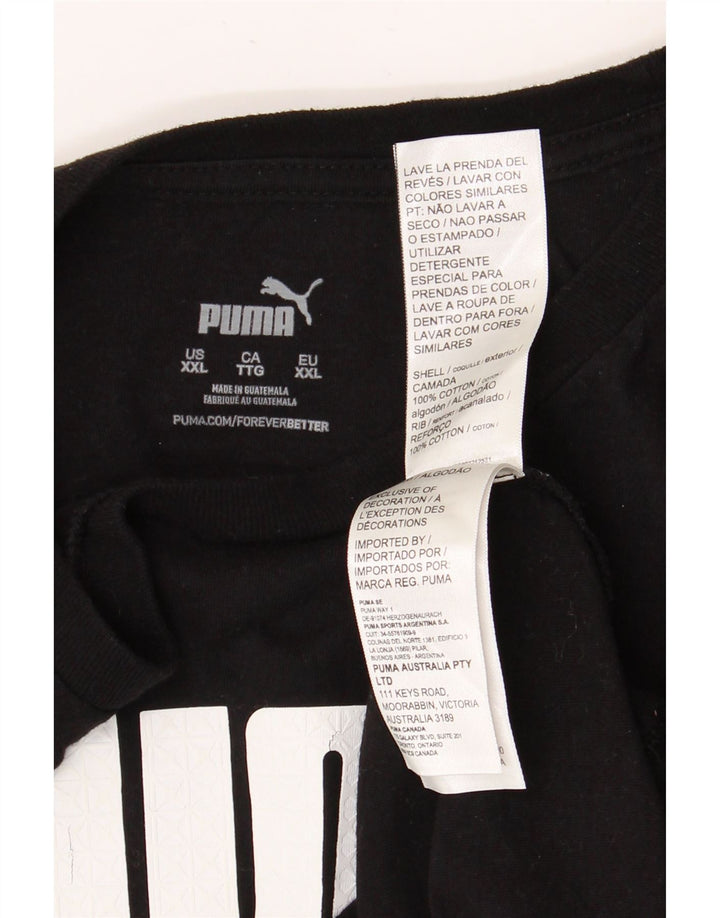 Tricou grafic PUMA pentru bărbați Top 2XL bumbac negru