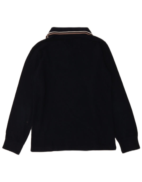 Cămașă polo cu mânecă lungă pentru băieți Fred Perry 11-12 ani, bumbac bleumarin