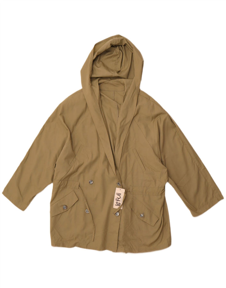 LE FULL Palton supradimensionat pentru femei cu glugă dublu piept UK 14 Medium Khaki